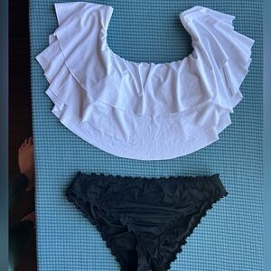 2 piece suit with cute bottoms!